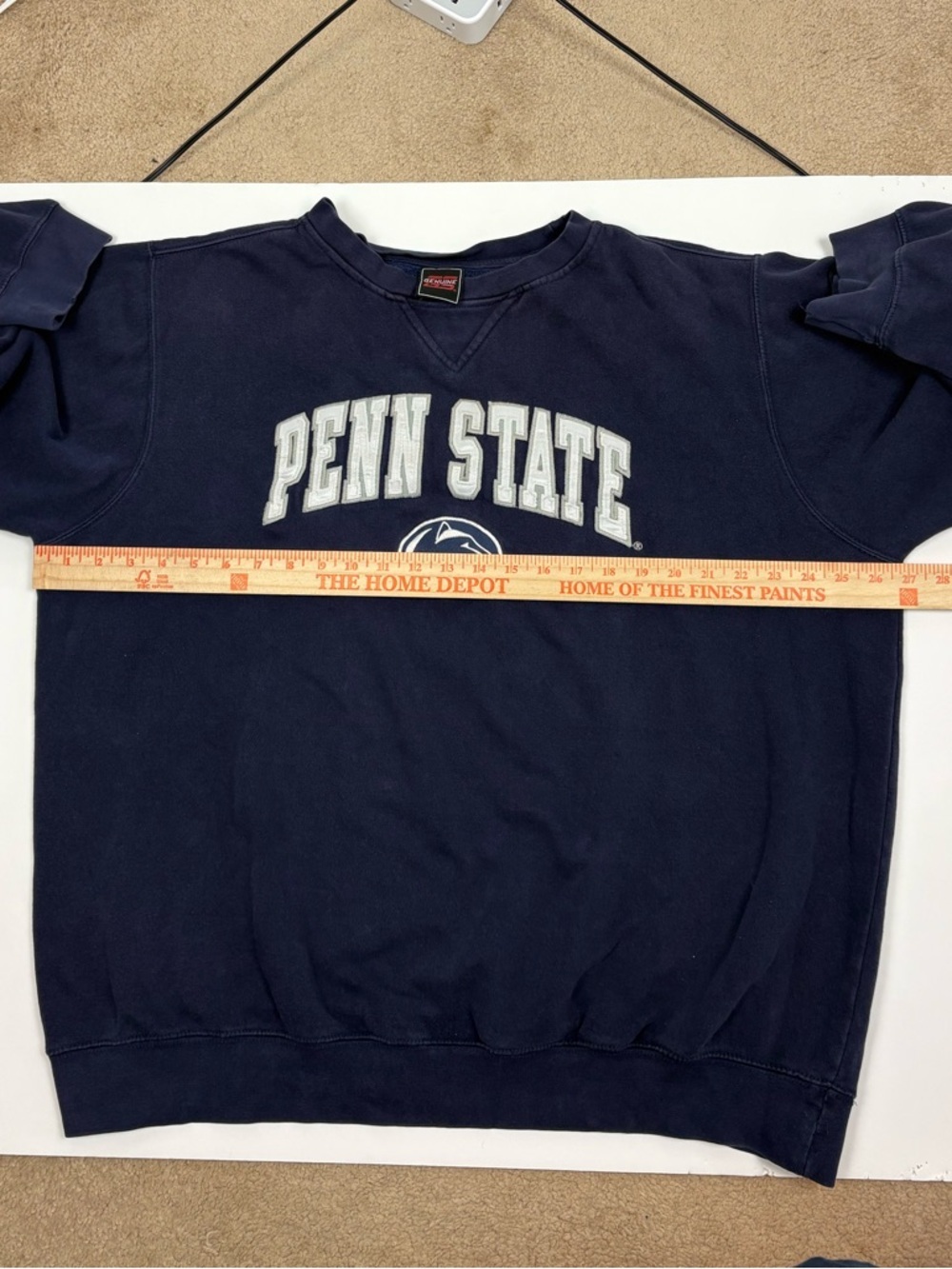 Penn State Navy Blue Crewneck Sweatshirt - Collegiate Men's - perfectly worn - Picture 8 of 9